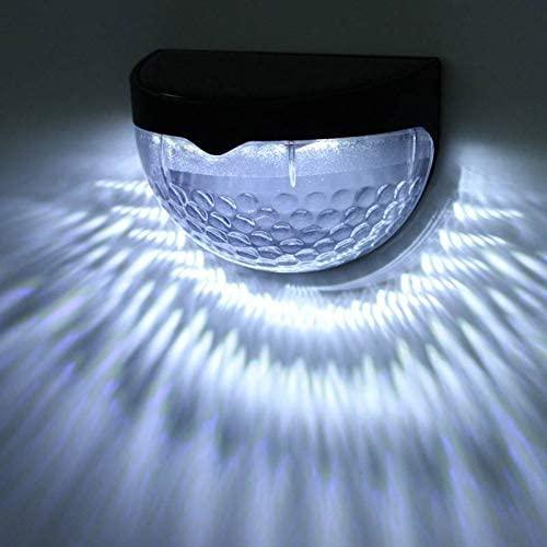 4 Solar 6 Bright LED Door Fence Wall Lights Outdoor Garden Shed Lighting  (Buy 1 Get 1)
