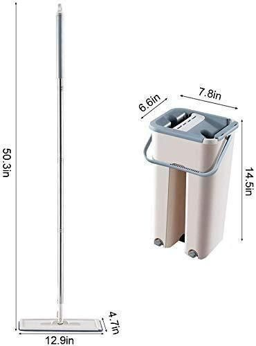 Mop-360 Rotatable Flat Mop and Bucket System with 1 Washable Microfiber Mops Pad