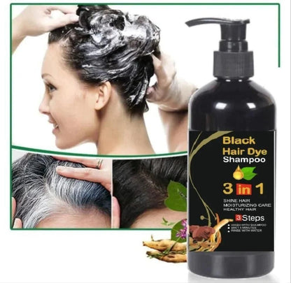 Instant Black Herbal Hair Dye Shampoo for Grey Hair Coverage (100ml) Pack Of 2