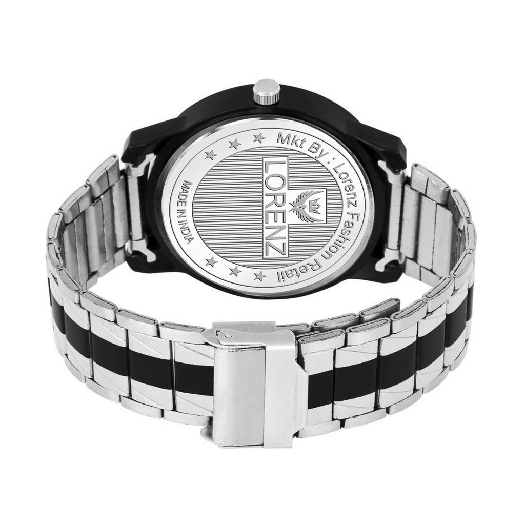 Lorenz two tone chain & multi colour dial watch for men