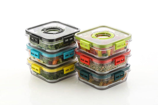 Kitchen Storage Containers Set: Plastic & Glass Jars for Food Storage - Set of 4