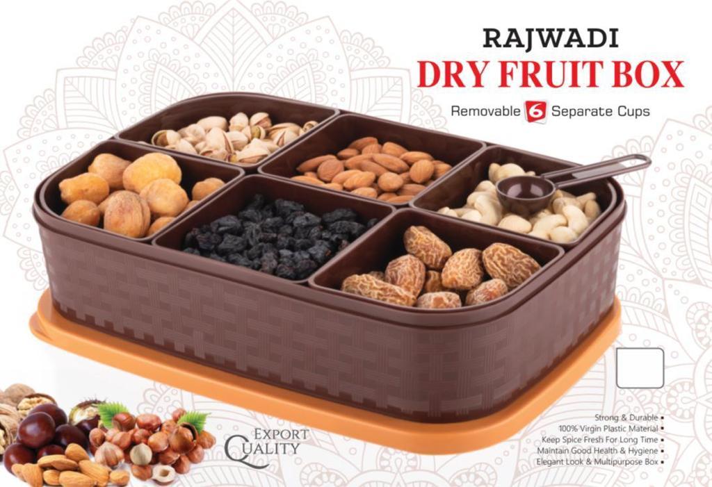 6 In 1 Stylish Multipurpose Dry Fruit Box, Candy Box, Achar Box, Traditional Box
