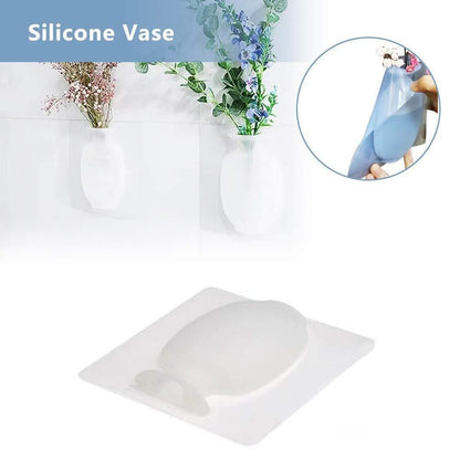 Silicone Vase-Wall Mounted Removable Silicone Sticky Vase