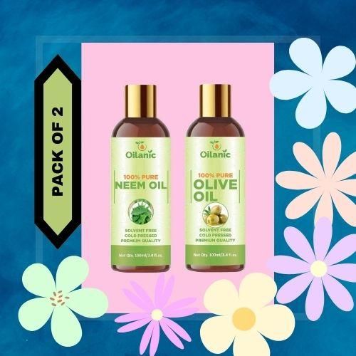 Herbal Neem and Olive Oil for Hair (100ml) Pack of 2