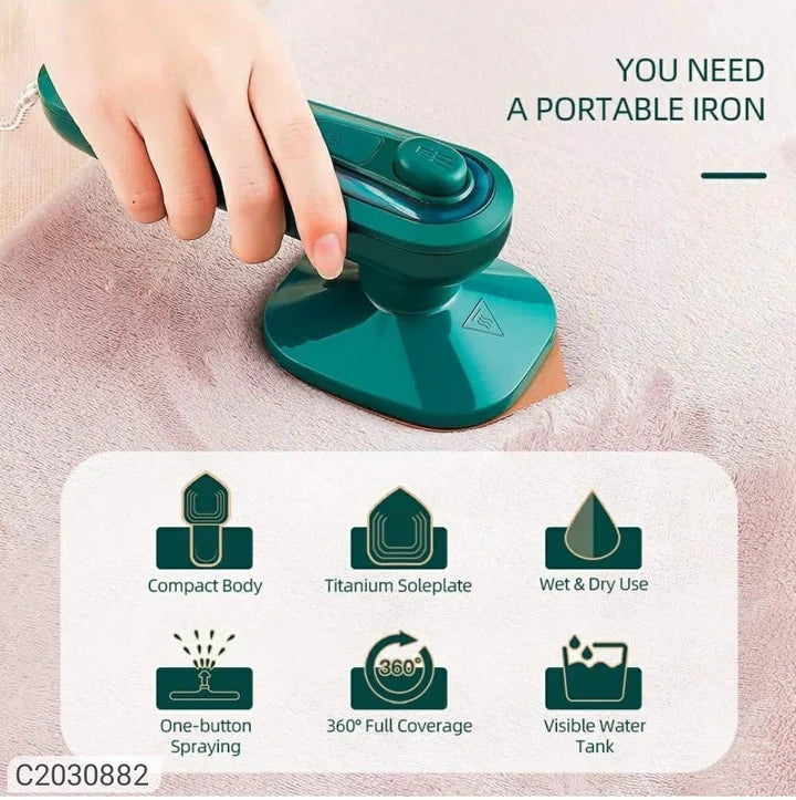Portable Garment Steamer - Handheld Steam Iron for Travel and Home